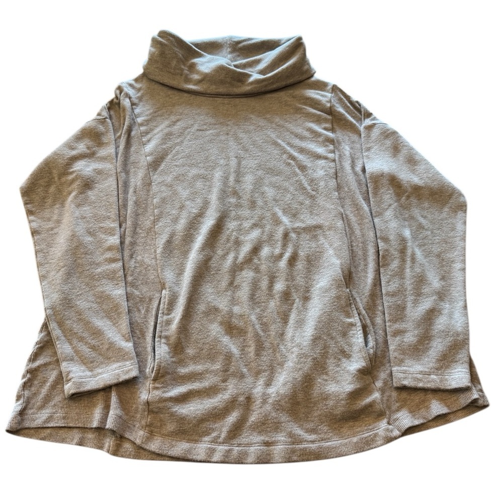 Soft Surroundings Beige Cowl Neck Pullover Sweater XL